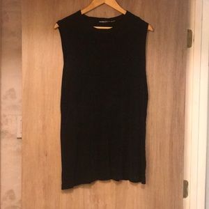 Black sleeveless top
